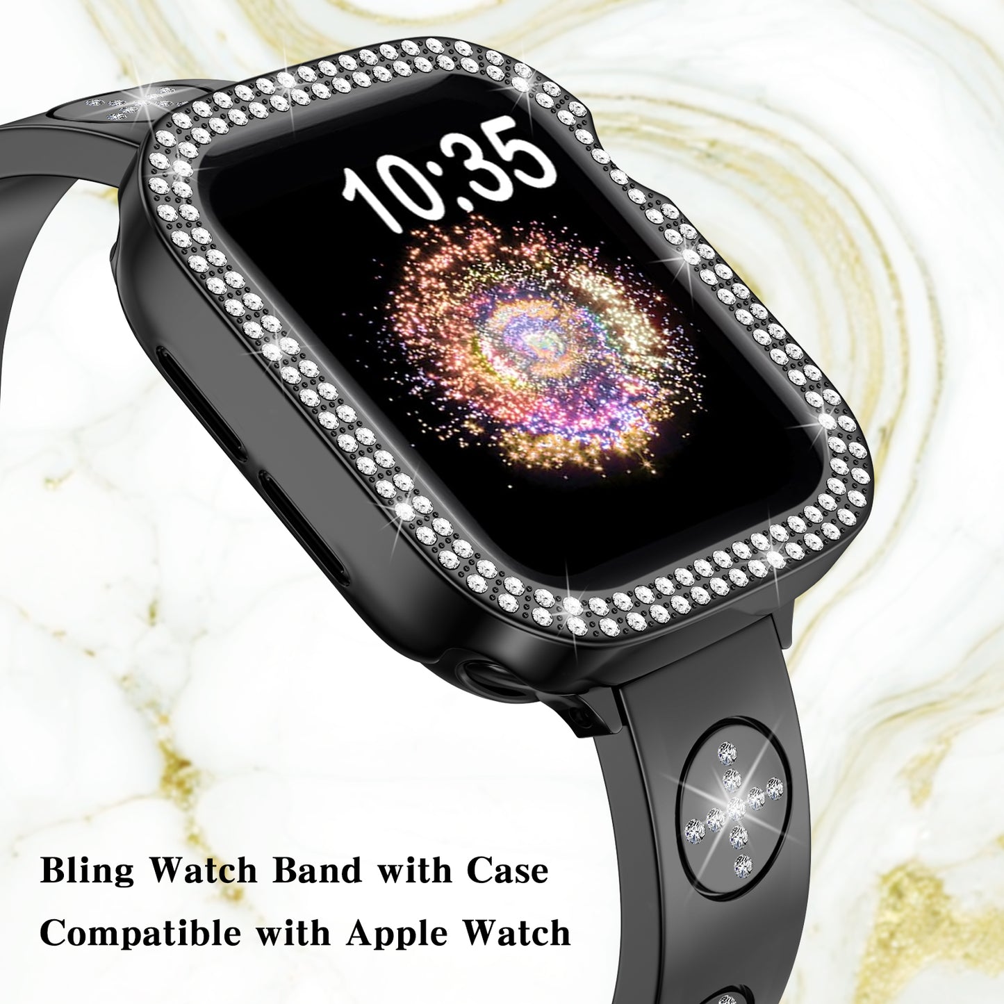 Watch Band and Case Compatible With Apple Watch Series 1-10 (38/40-42/44-46/49mm)