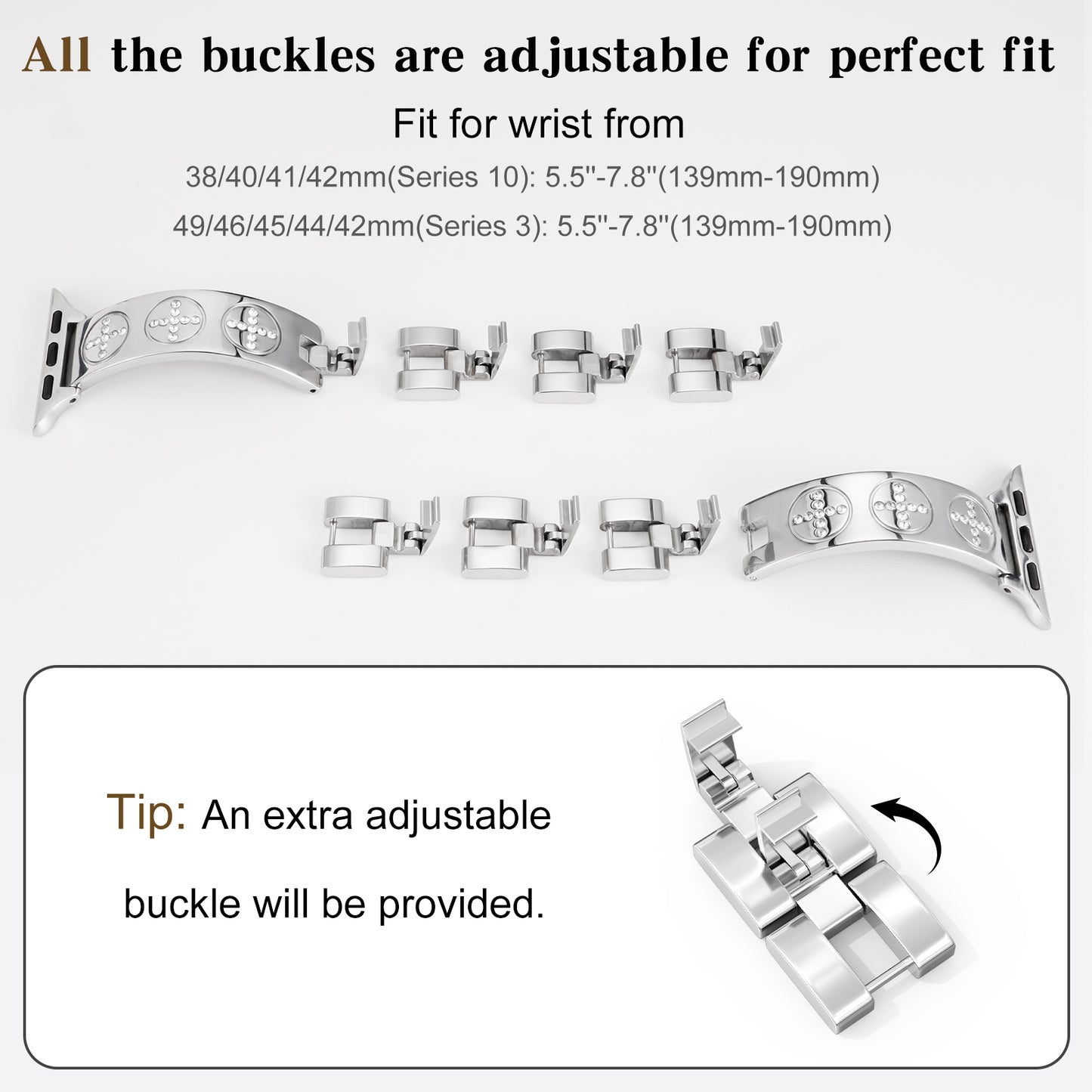 Watch Band and Case Compatible With Apple Watch Series 1-10 (38/40-42/44-46/49mm)