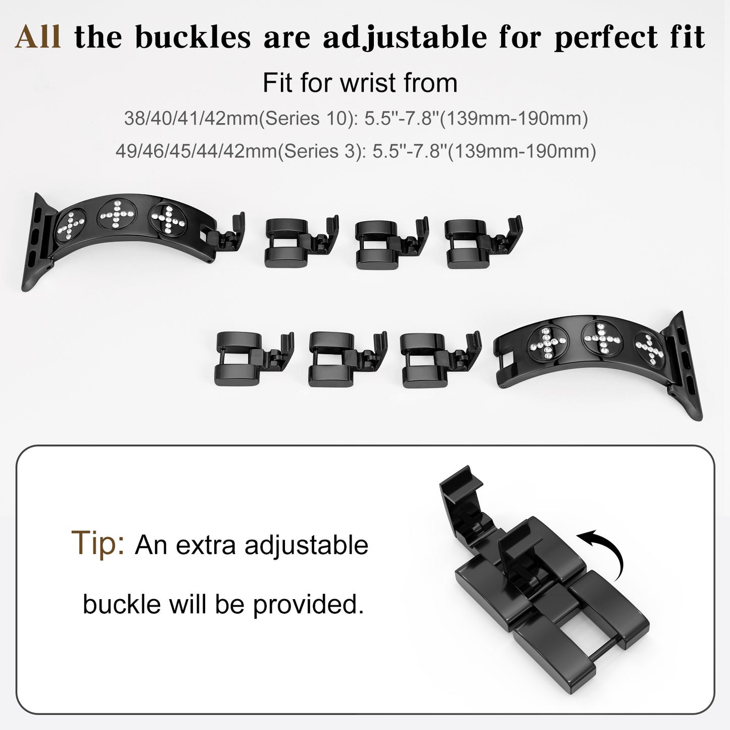 Watch Band and Case Compatible With Apple Watch Series 1-10 (38/40-42/44-46/49mm)