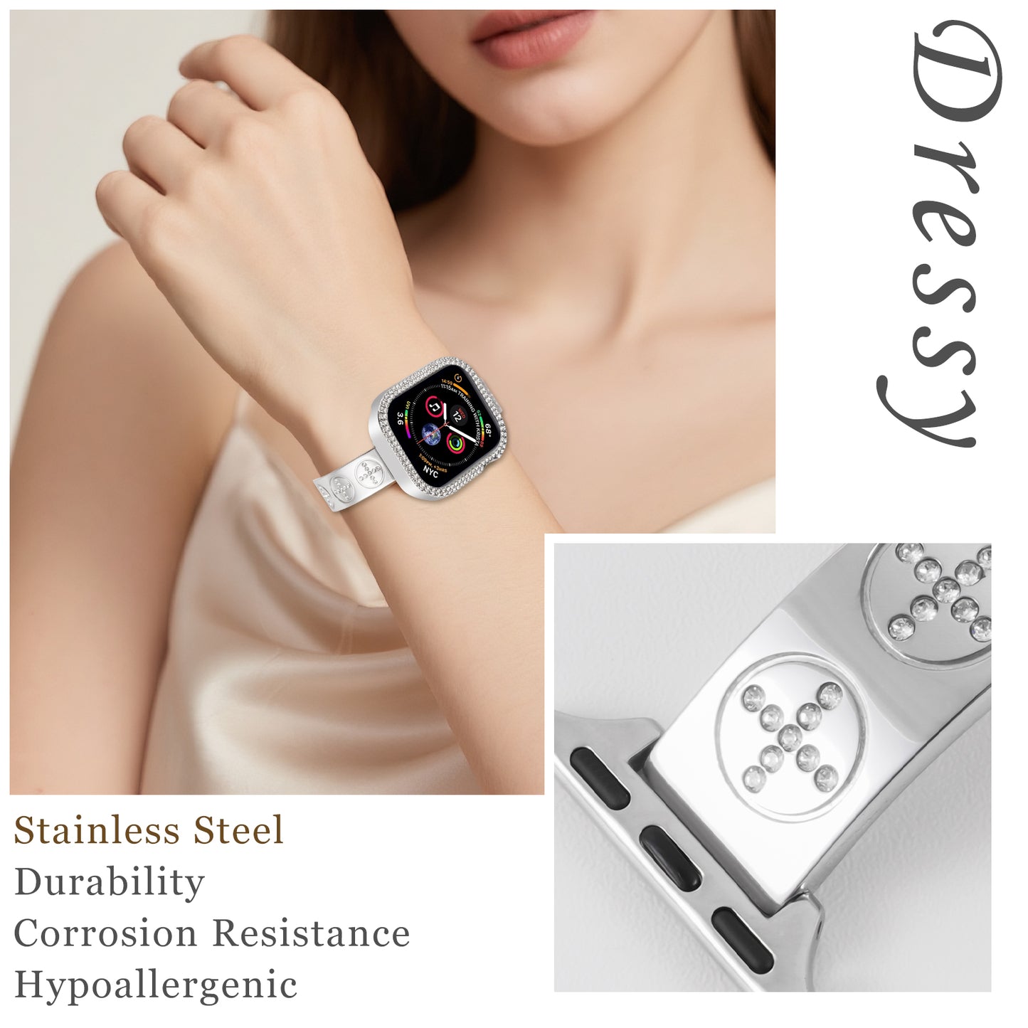 Watch Band and Case Compatible With Apple Watch Series 1-10 (38/40-42/44-46/49mm)