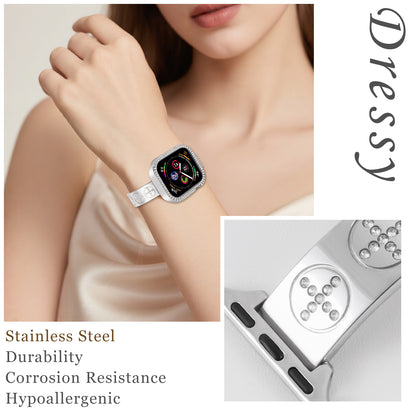 Watch Band and Case Compatible With Apple Watch Series 1-10 (38/40-42/44-46/49mm)