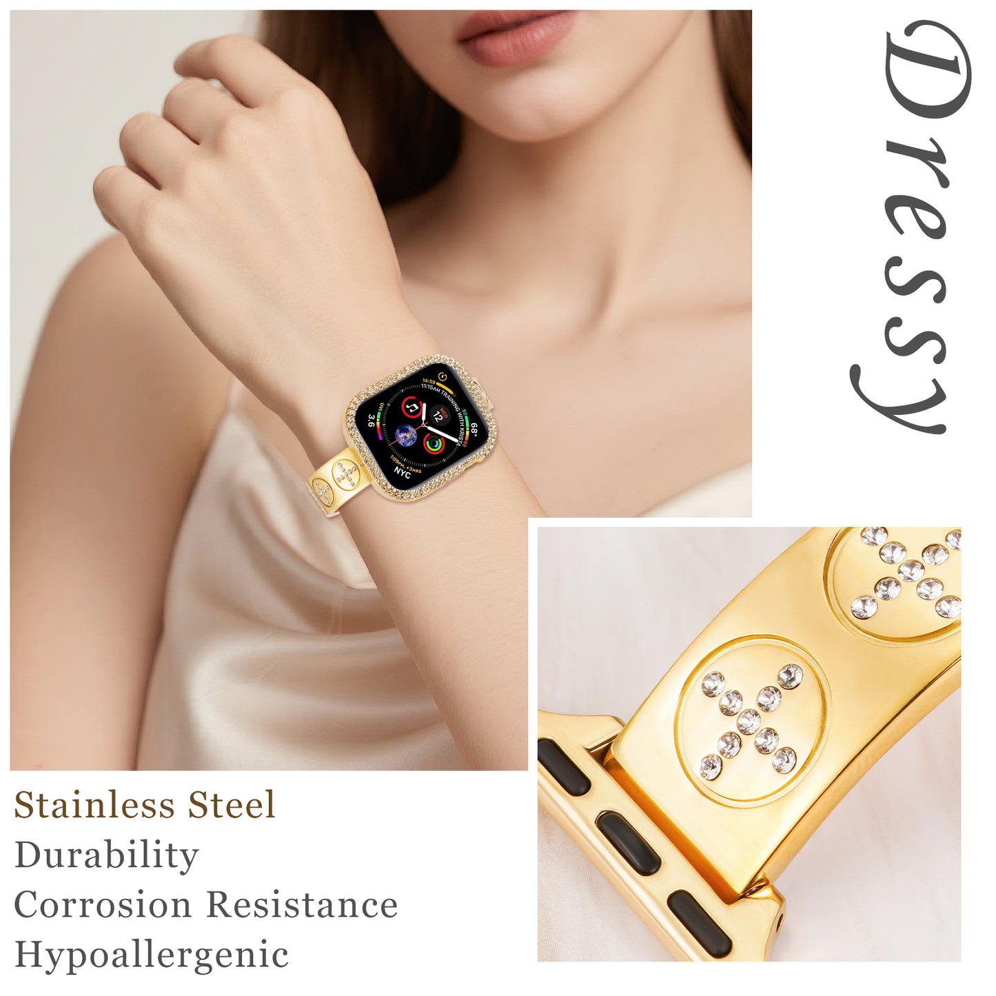 Watch Band and Case Compatible With Apple Watch Series 1-10 (38/40-42/44-46/49mm)