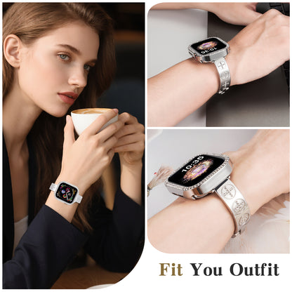 Watch Band and Case Compatible With Apple Watch Series 1-10 (38/40-42/44-46/49mm)