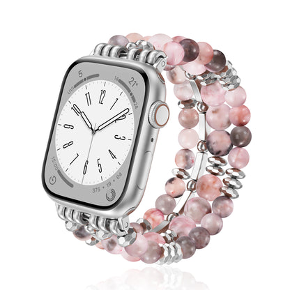 Skimemry Natural Stone Beaded Watch Bands - Women’s Dressy Cute Watch StrapCompatible with Apple Watch Series 1-10 SE Ultra/Ultra 2(38/40-42/44-46/49mm)