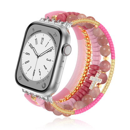 Beaded Watch Band Compatible with Apple Watch Series 1-10 (38/40-42/44-46/49mm)