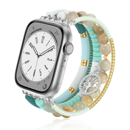 Beaded Watch Band Compatible with Apple Watch Series 1-10 (38/40-42/44-46/49mm)