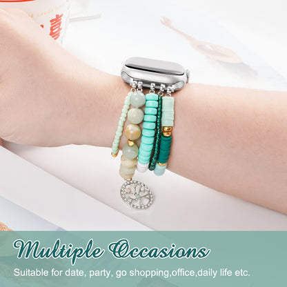 Beaded Watch Band Compatible with Apple Watch Series 1-10 (38/40-42/44-46/49mm)