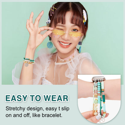 Beaded Watch Band Compatible with Apple Watch Series 1-10 (38/40-42/44-46/49mm)