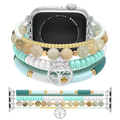 Beaded Watch Band Compatible with Apple Watch Series 1-10 (38/40-42/44-46/49mm)