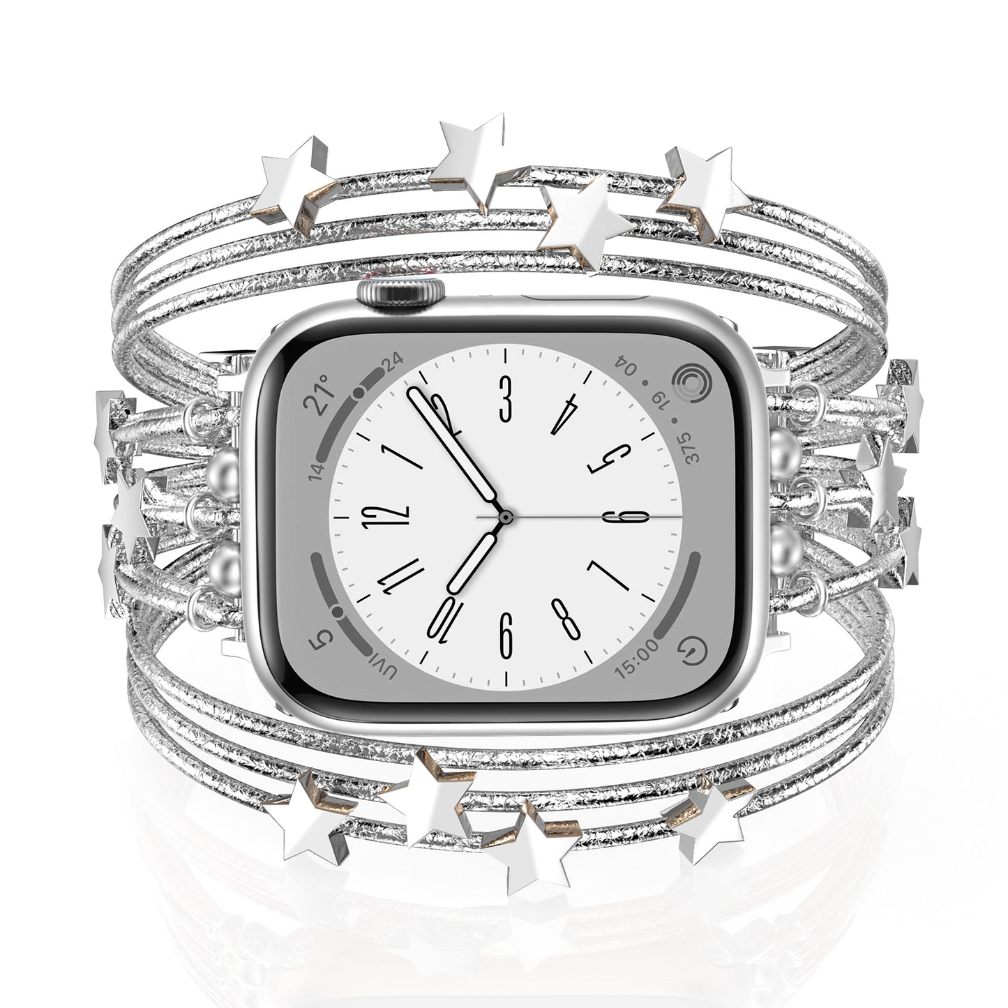 Boho Multilayer Leather Jewelry Wrap Compatible for Apple Watch Series 1-10 SE (38/40-42/44-46/49mm)